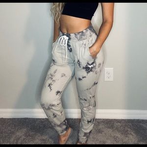Gray Tie Dye Joggers